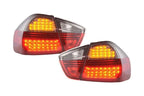 BMW 3-series E90 Sedan Red/Smoke Euro LED Taillights Set (2005-2008)