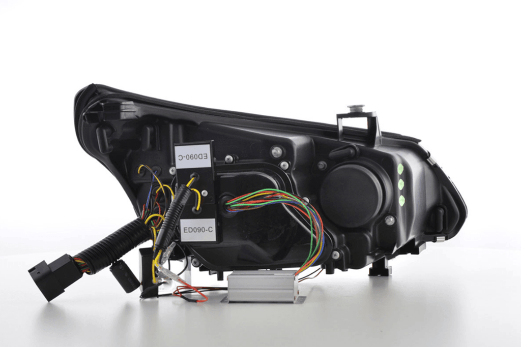 BMW 5-series E60 E61 Black Angel Eyes Headlight Set (2003-2007)