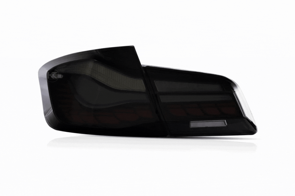 BMW 5-Series F10 F18 M5 6th Gen GTS Style -Red or Smoked- OLED Dynamic LED Tail Lights (2011-2017)