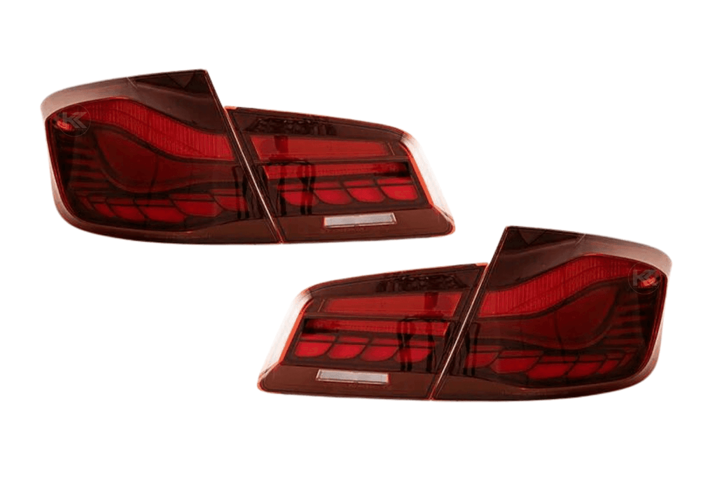 BMW 5-Series F10 F18 M5 6th Gen GTS Style -Red or Smoked- OLED Dynamic LED Tail Lights (2011-2017)
