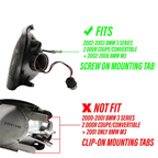 BMW E46 2D/Cabrio Crystal Clear Screw On LED Corner Lights (2002-2003)