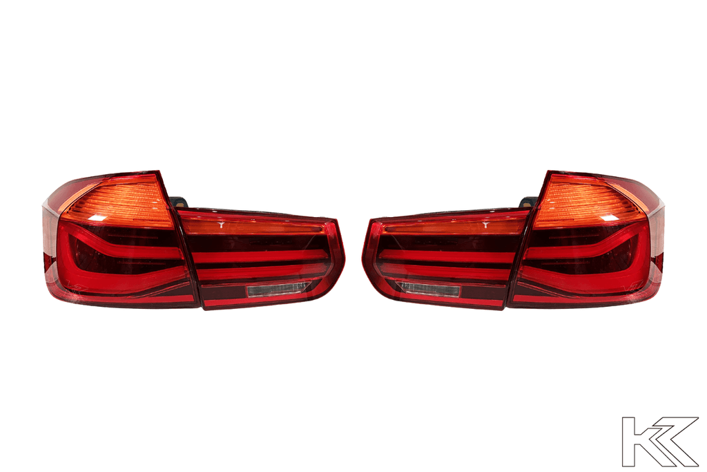 BMW F30 3 Series Sedan LCI Japan Style (Amber) LED Tail Lights - 4 Pieces (2012-2015)