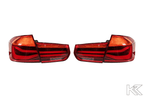 BMW F30 3 Series Sedan LCI Japan Style (Amber) LED Tail Lights - 4 Pieces (2012-2015)