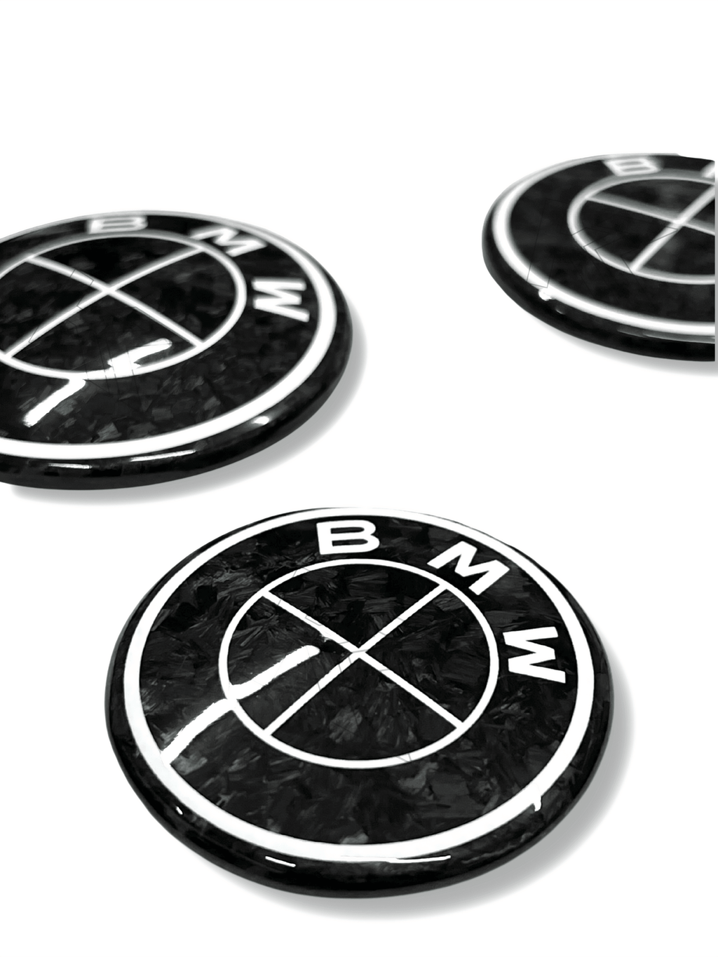 BMW Roundel Emblem Covers - Forged Carbon Fiber Style Emblem