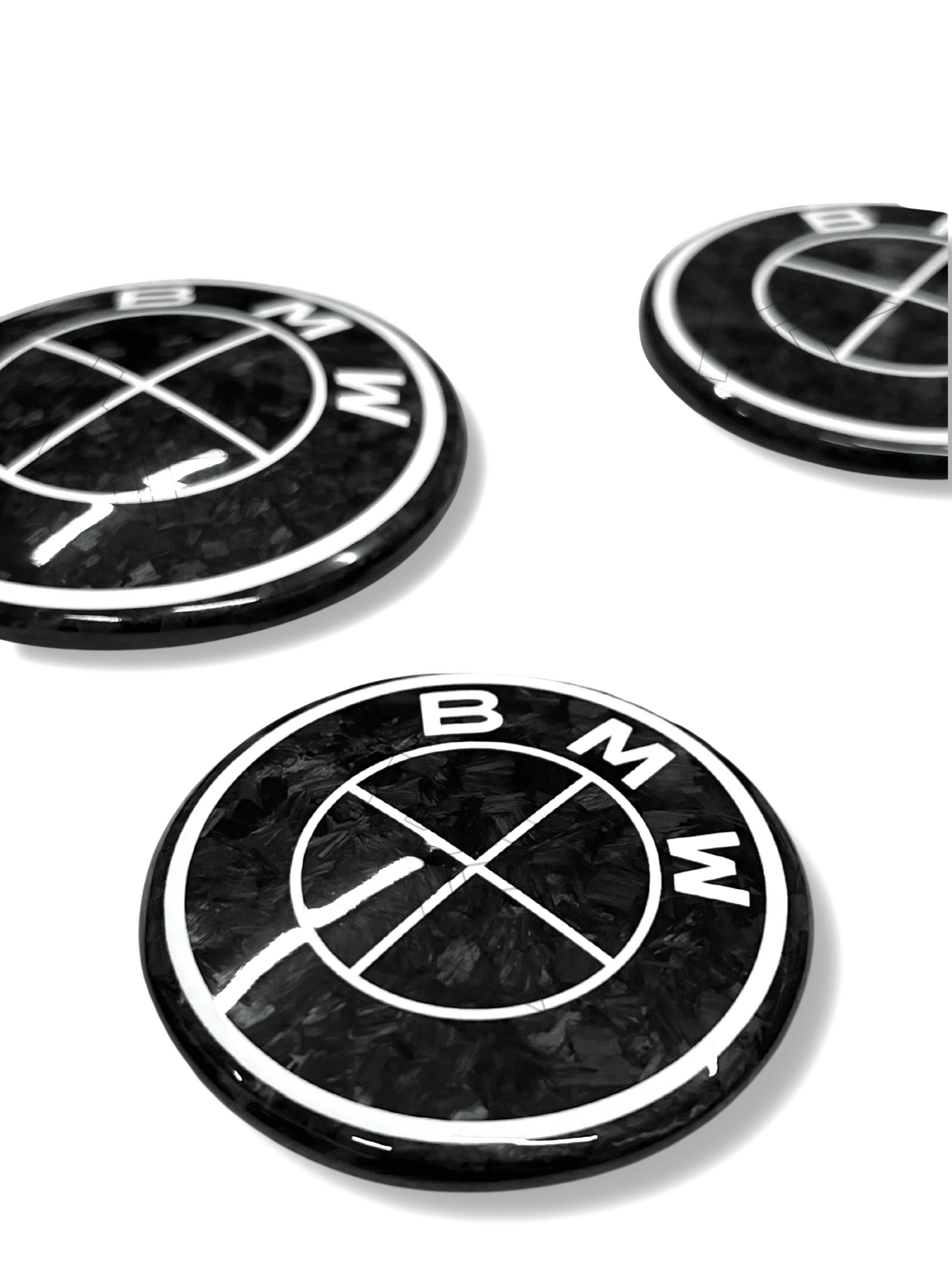 BMW Roundel Emblem Covers - Forged Carbon Fiber Style Emblem