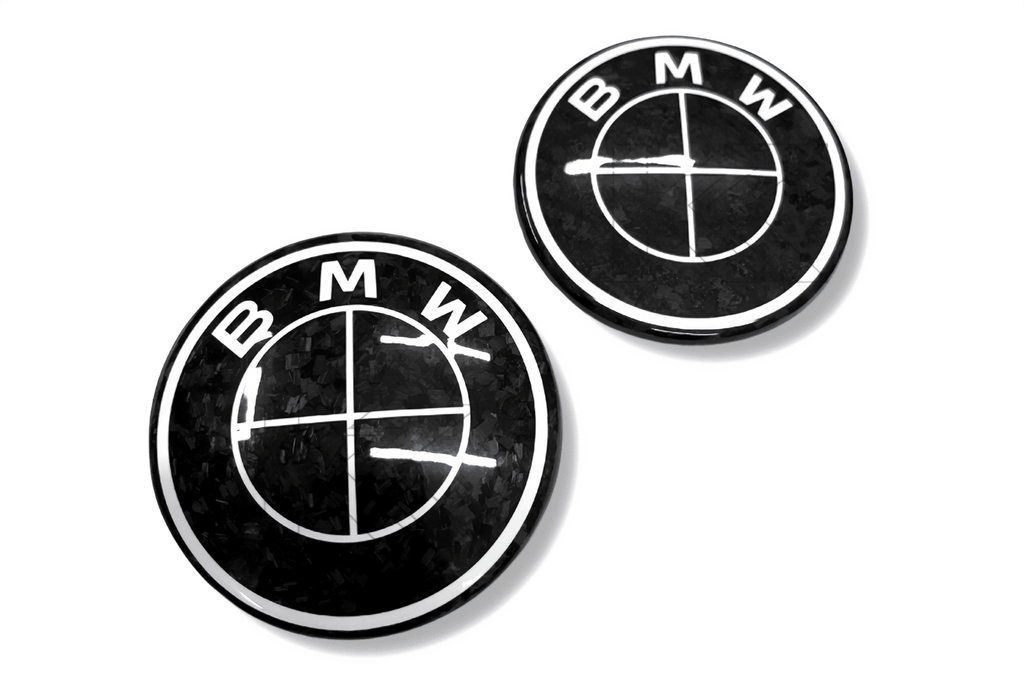 BMW Roundel Emblem Covers - Forged Carbon Fiber Style Emblem