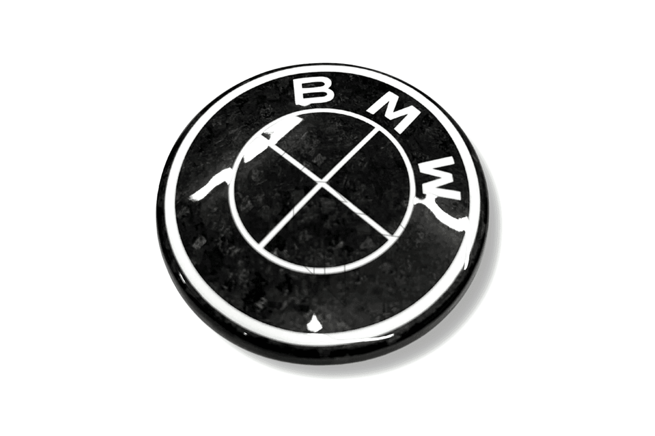 BMW Roundel Emblem Covers - Forged Carbon Fiber Style Emblem