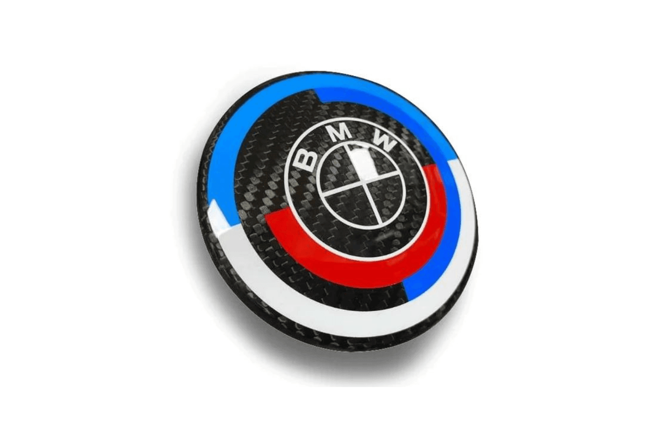 BMW Roundel Emblem Covers - Full Carbon Fiber 50th Anniversary Style