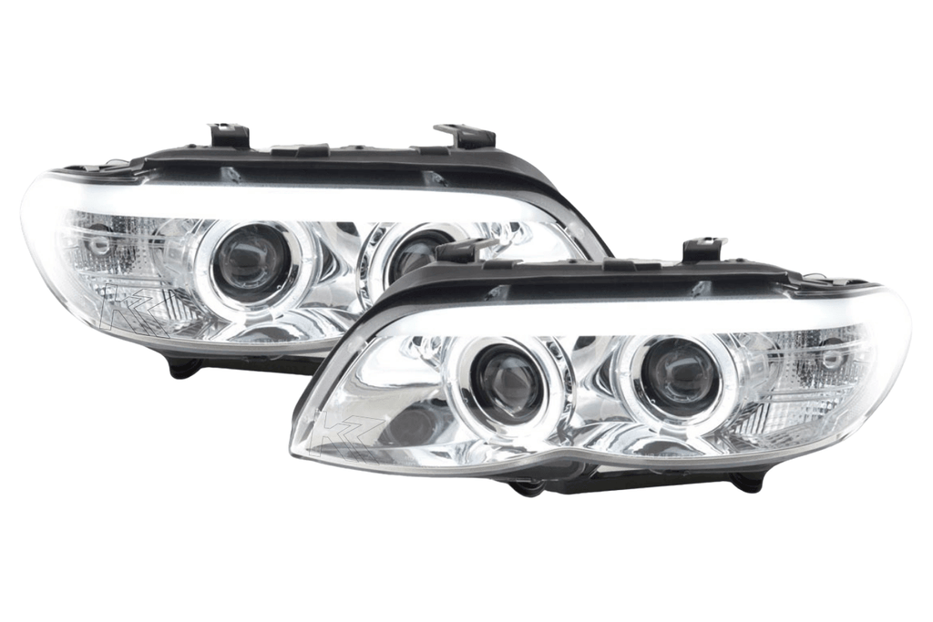 BMW X5 E53 Chrome Angel Eye LED Head Lights (2003-2006)
