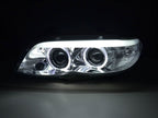 BMW X5 E53 Chrome Angel Eye LED Head Lights (2003-2006)