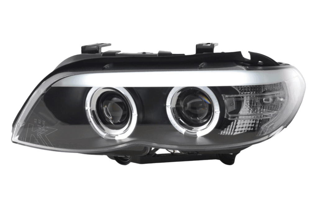 BMW X5 E53 Xenon Black Angel Eye LED Headlights (2003-2006)