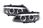BMW X5 E53 Xenon Black Angel Eye LED Headlights (2003-2006)