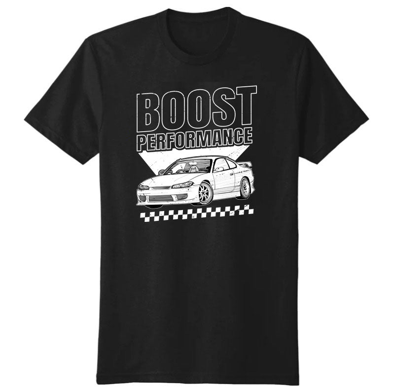 Nissan Silvia S15 Boost Performance Regular Heavy Cotton Pre Shrunk Shirt - Bull Boost Performance
