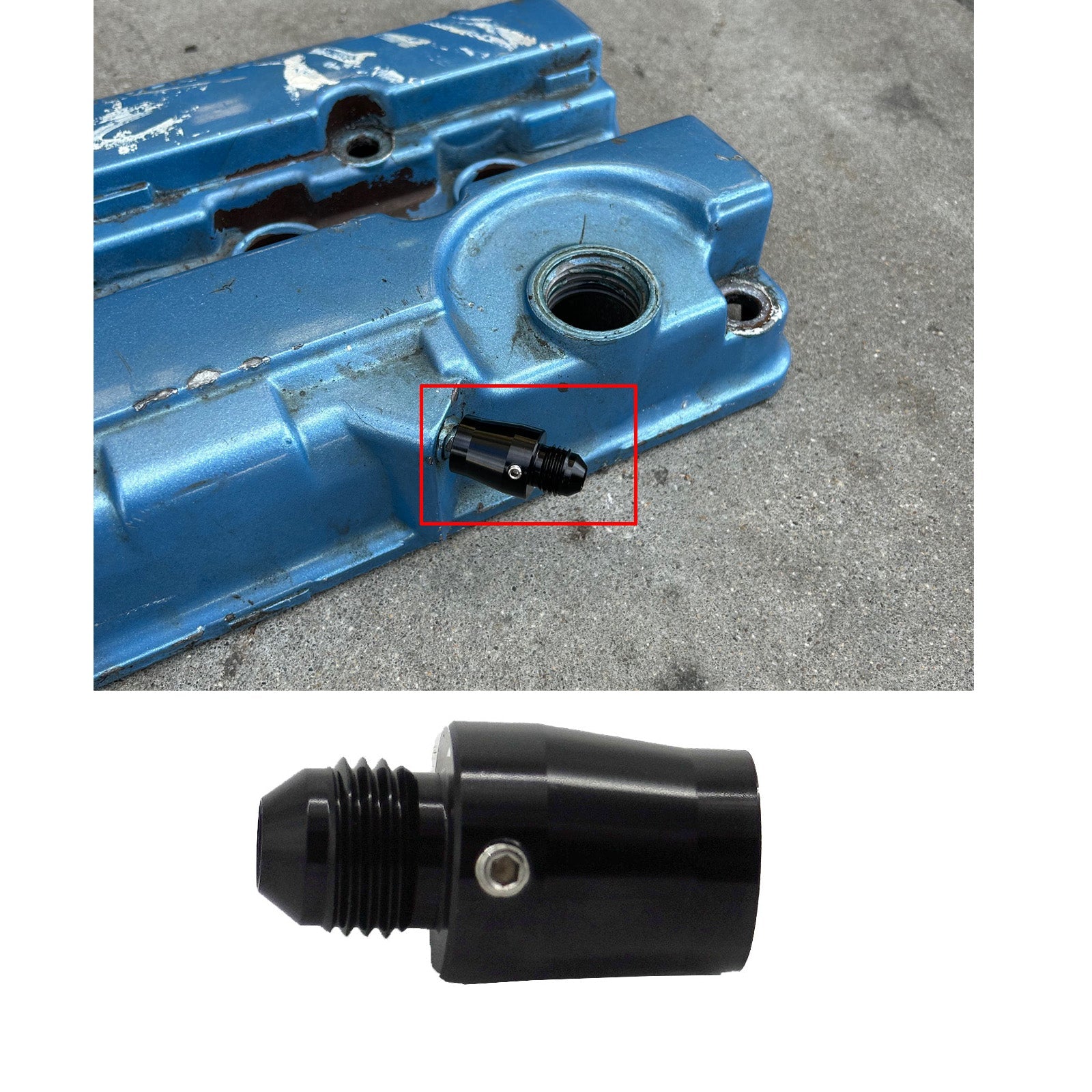 Valve Cover Vacuum Adapter Fitting AN6 For B Series Honda Civic Acura Integra EG EK - Bull Boost Performance