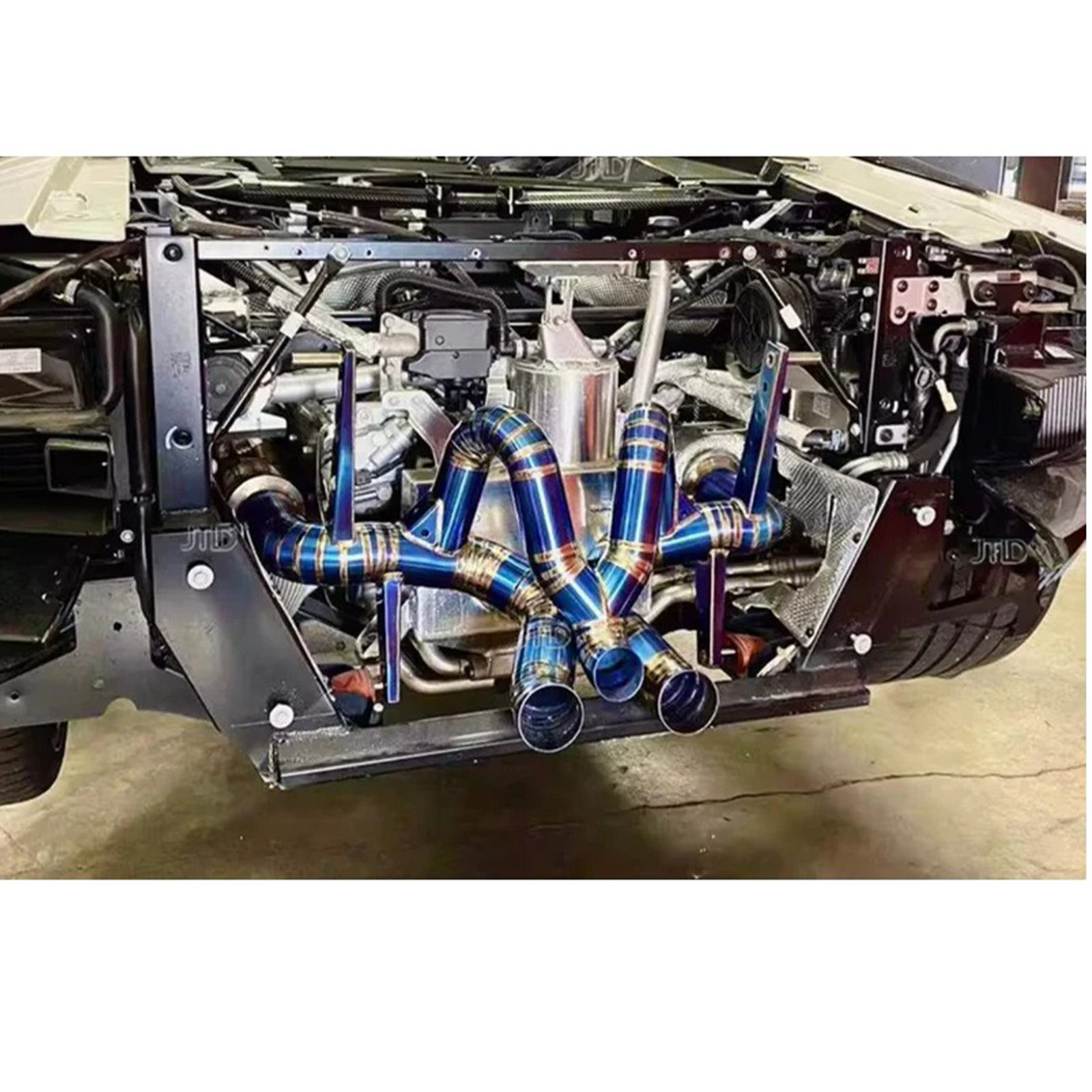 Titanium Straight Pipe Exhaust System for Lamborghini Aventador S LP740‑4 6.5L V12 - Bull Boost Performance