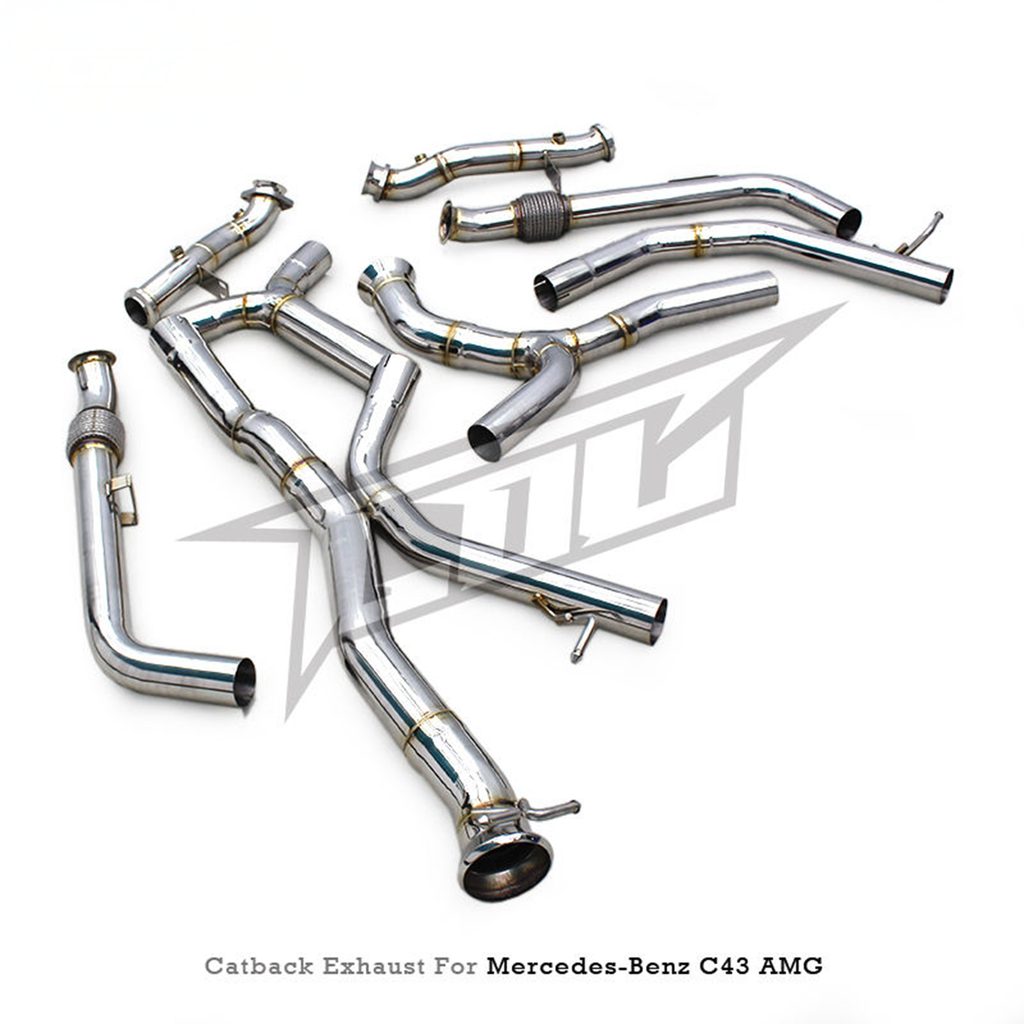 Stainless Steel Catback Exhaust System for Mercedes Benz AMG C43 3.0T - Bull Boost Performance