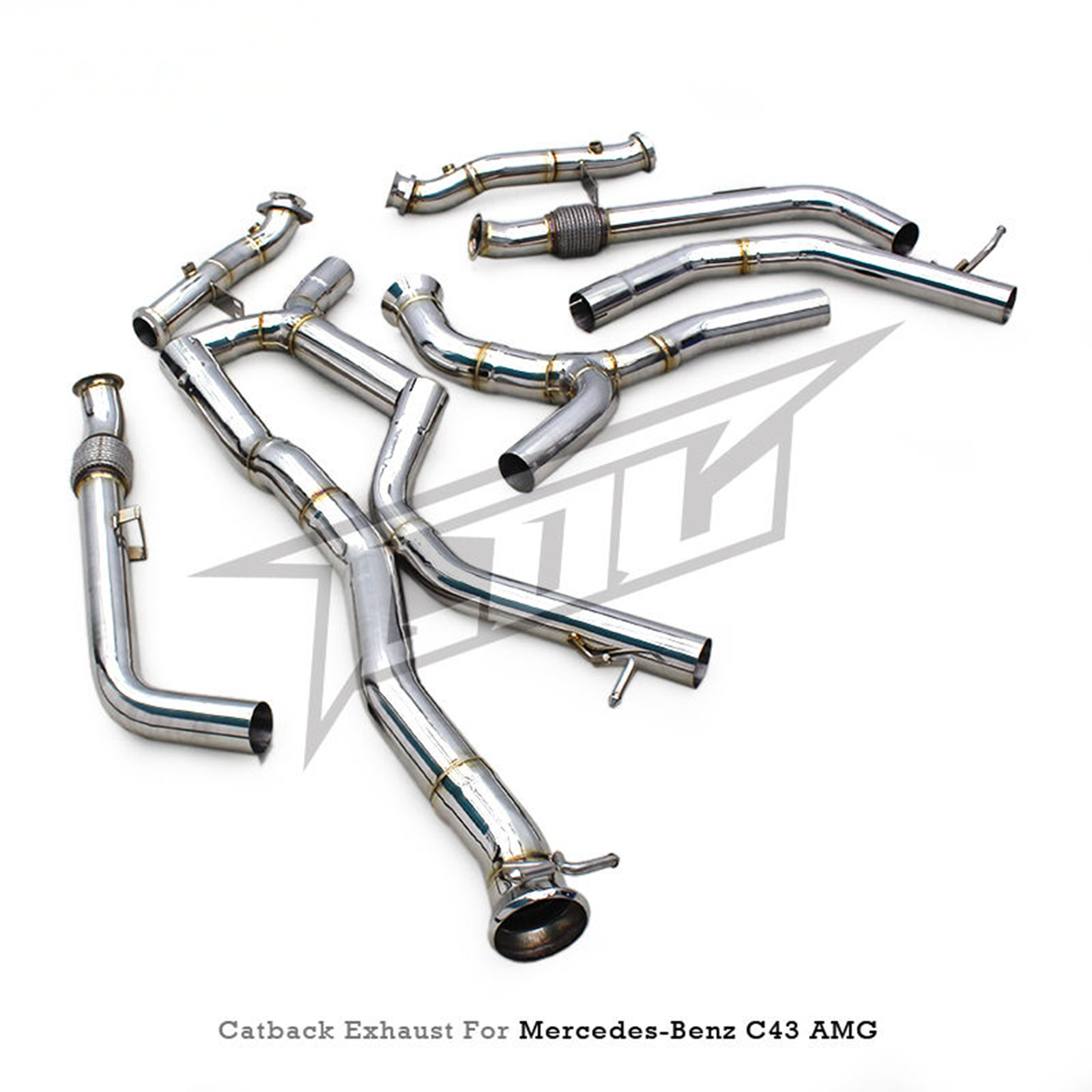 Stainless Steel Catback Exhaust System for Mercedes Benz AMG C43 3.0T - Bull Boost Performance