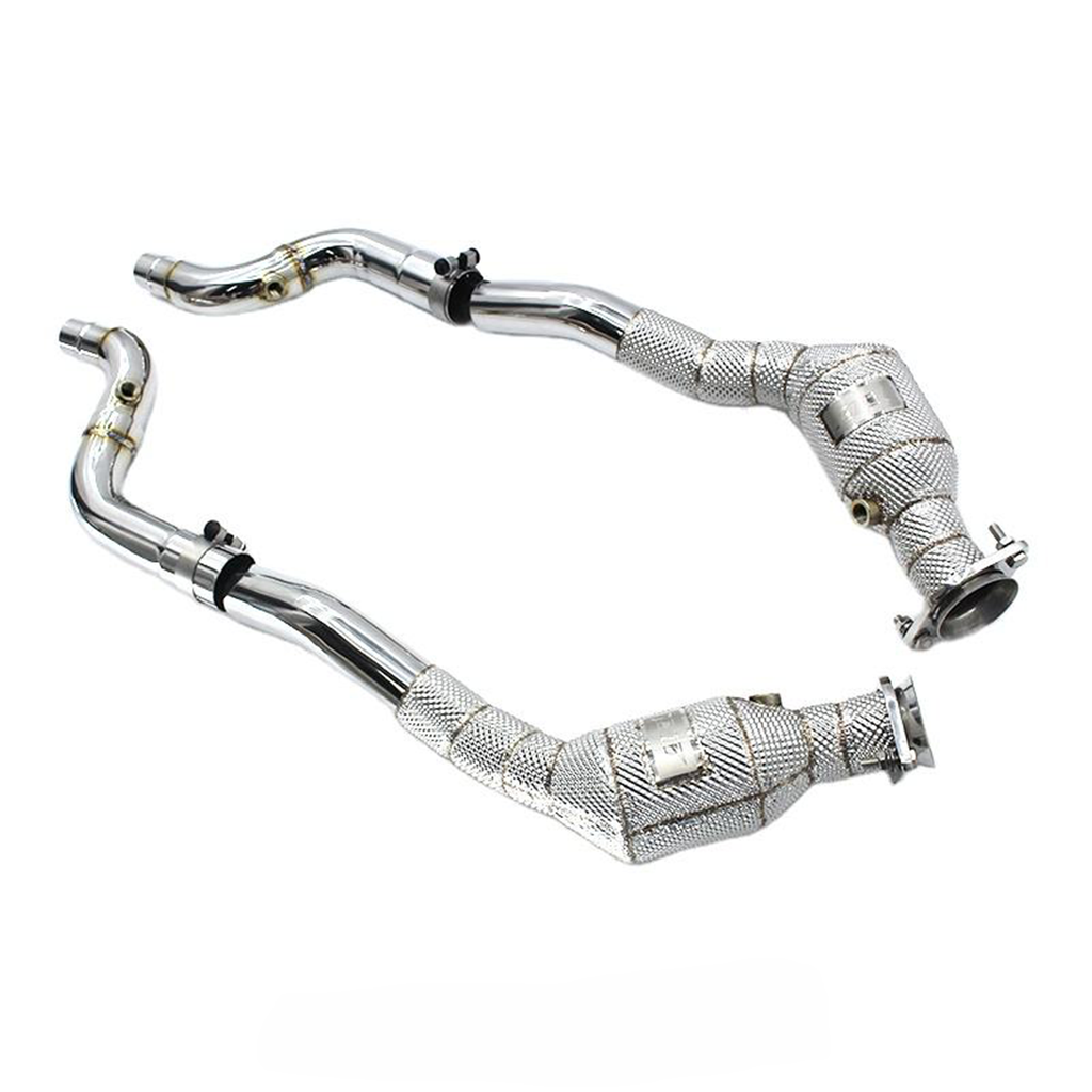 High‑Flow Catted Stainless Steel Downpipe for Jaguar F‑TYPE 3.0T - Bull Boost Performance