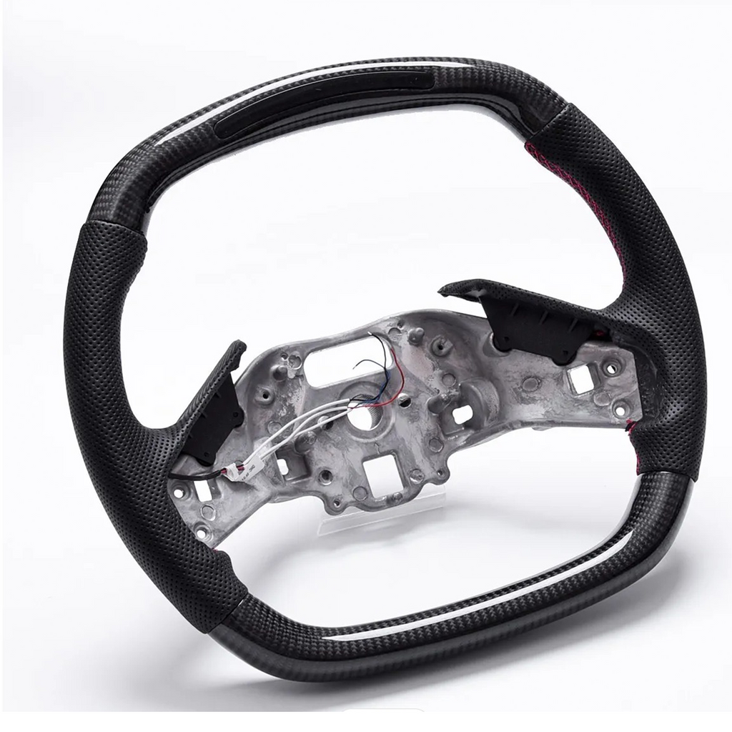 OEM Carbon Fiber LED Heated Steering Wheel for Chevrolet Corvette C8 Z51 Z06 - Bull Boost Performance