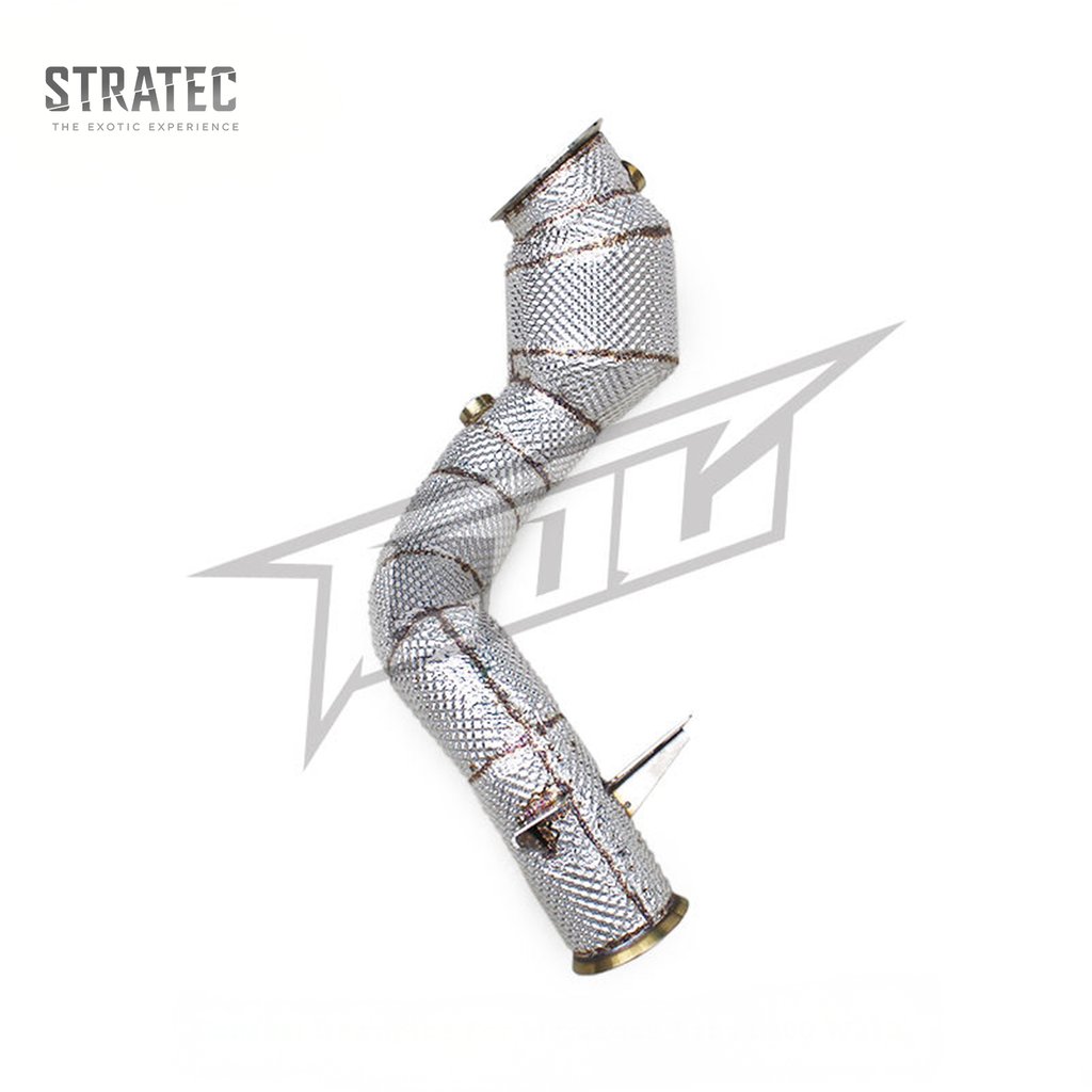 High Flow Catted Downpipe for Mercedes Benz E200 E300 W213 C238 2.0T - Bull Boost Performance
