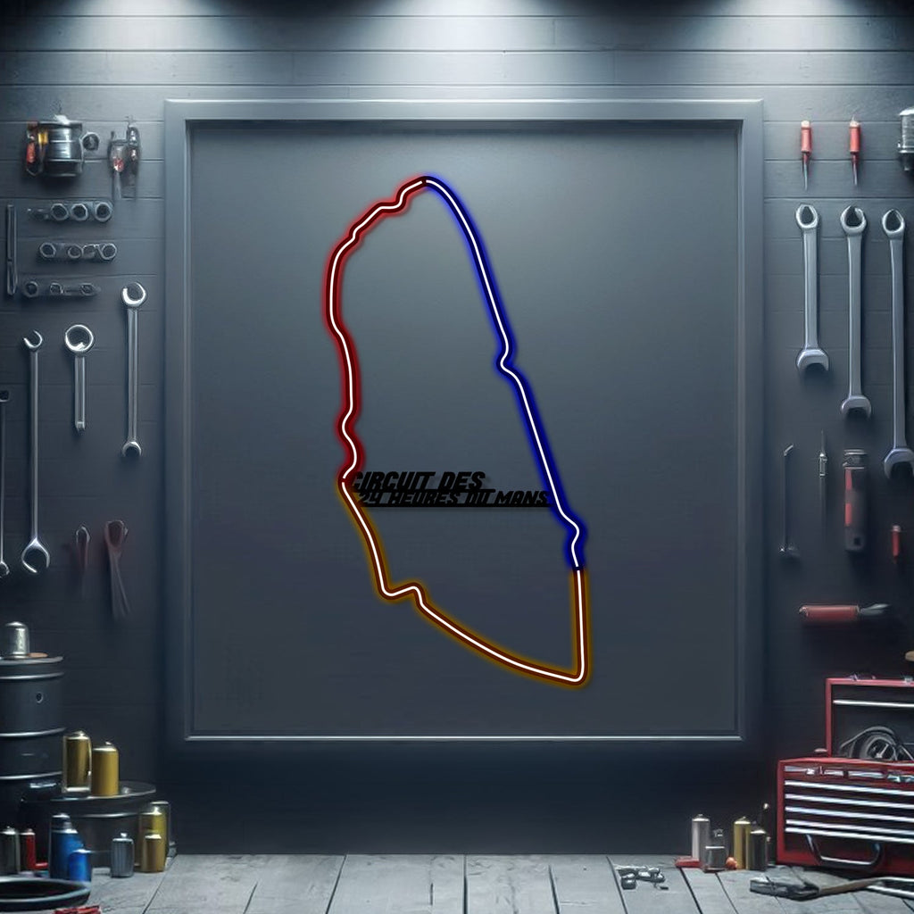 24 Heures Du Mans Metal Neon Race Track - MTN0113
