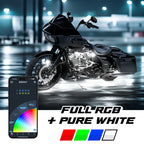 XK Glow XKmax RGBW 8pc Addressable Motorcycle Underglow Light Kit