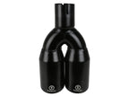 aFe Takeda 304 Stainless Steel Clamp-on Exhaust Tip Black 2-1/2ininlet x 3-1/2in Outlet X 12in L