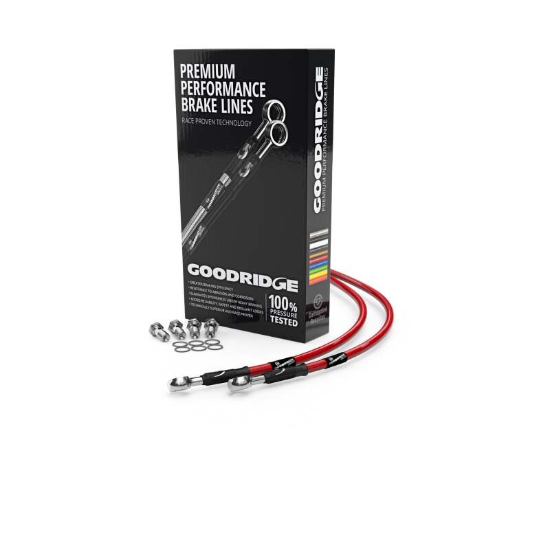 Goodridge 88-94 Suzuki GSX1100FJ-FR Red Front SS Brake Lines