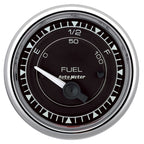 AutoMeter Chrono 2-1/16in 0E 0-90 Ohm Electric Fuel Level Gauge - Chrome