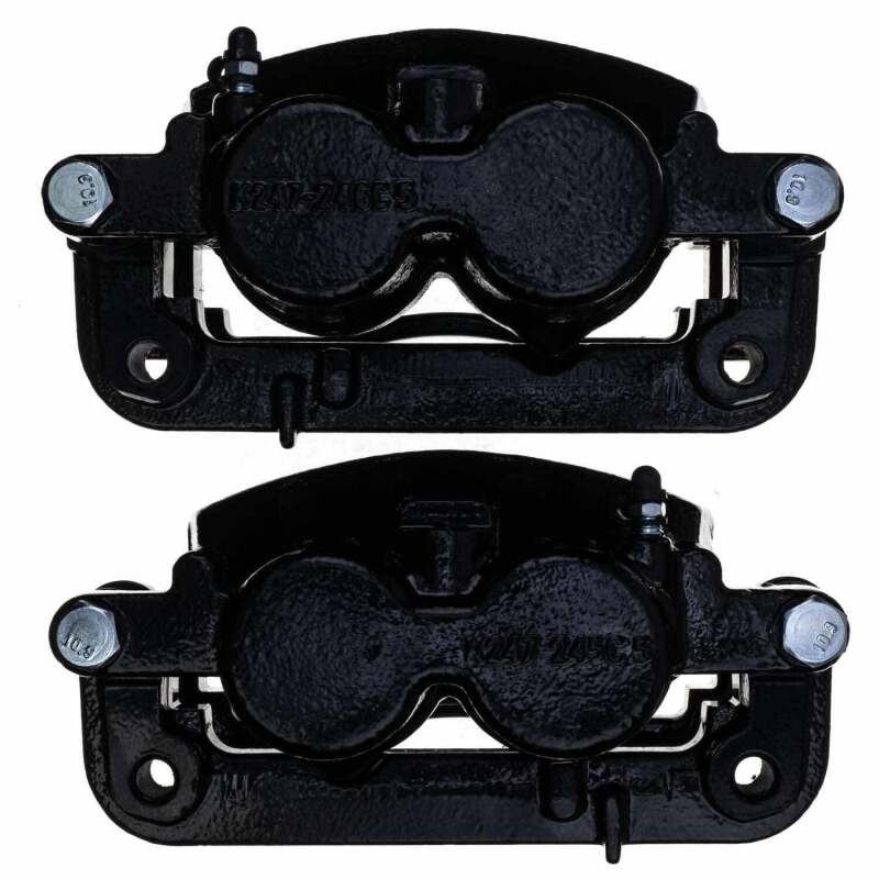 Power Stop 07-08 Cadillac Escalade Front Black Caliper - Pair w/Bracket