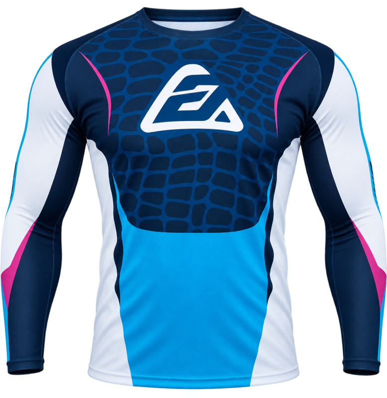 Answer LE Elite Camo Jersey Cyan/Hyper Acid/Black Youth - Medium