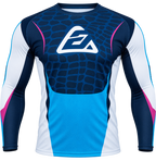 Answer  Syncron Raceday Jersey Dark Blue/Cyan/Grey/Purple Youth - XS