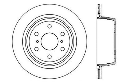 StopTech Drilled Sport Cryo Brake Rotor Left Rear 07-16 Chevy Silverado 1500