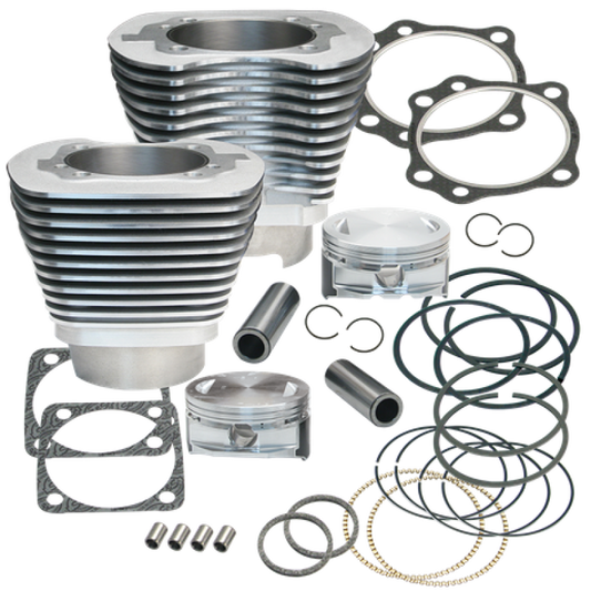 S&S Cycle 99-06 BT 4-1/8in Bore Cylinder Kit For Early Production S&S T117 Engines - Silver