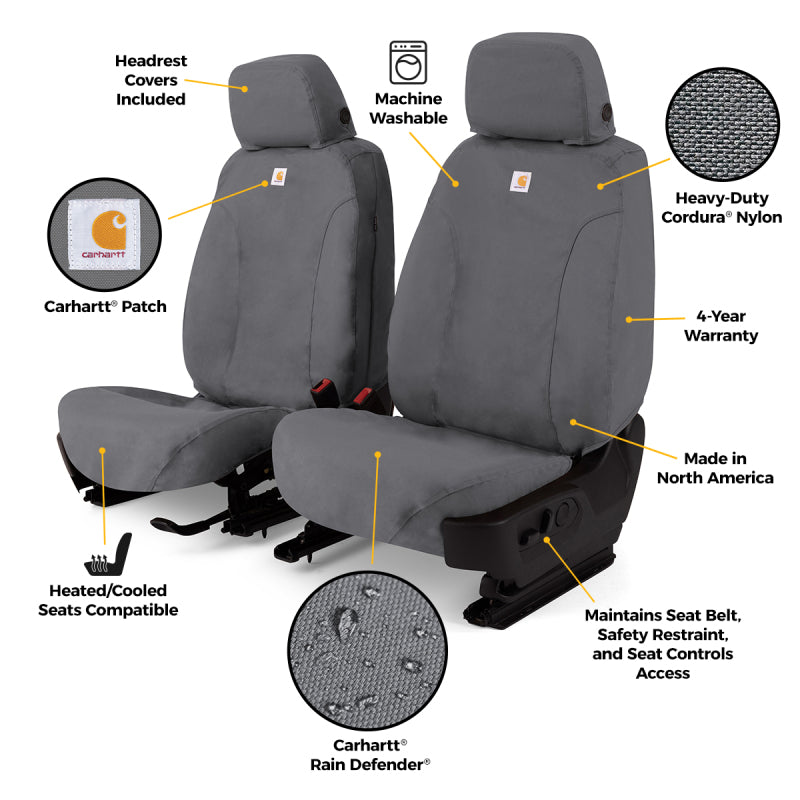 Covercraft 22-25 Toyota Tundra Carhartt Super Dux SeatSaver Second Row Custom Seat Cover - Gravel