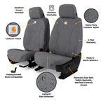 Covercraft 11-24 Dodge RAM 2500 4500 Carhartt Super Dux SeatSaver Sec Row Custom Seat Cover- Gravel