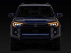 Raxiom 14-24 Toyota 4Runner CXR Series LED Headlights with Amber DRL- Black Housing- Clear Lens