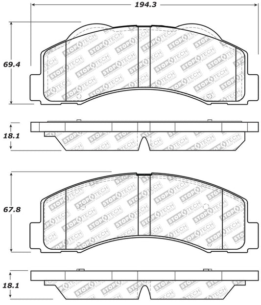 StopTech Street Select Brake Pads - Front/Rear