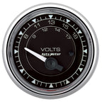 AutoMeter Chrono 2-1/16in 18V Electric Voltmeter Gauge - Chrome