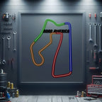 Road America Metal Neon Race Track - MTN0150