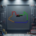 Las Vegas Circuit Metal Neon Race Track - MTN0136