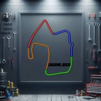Laguna Seca Metal Neon Race Track - MTN0134