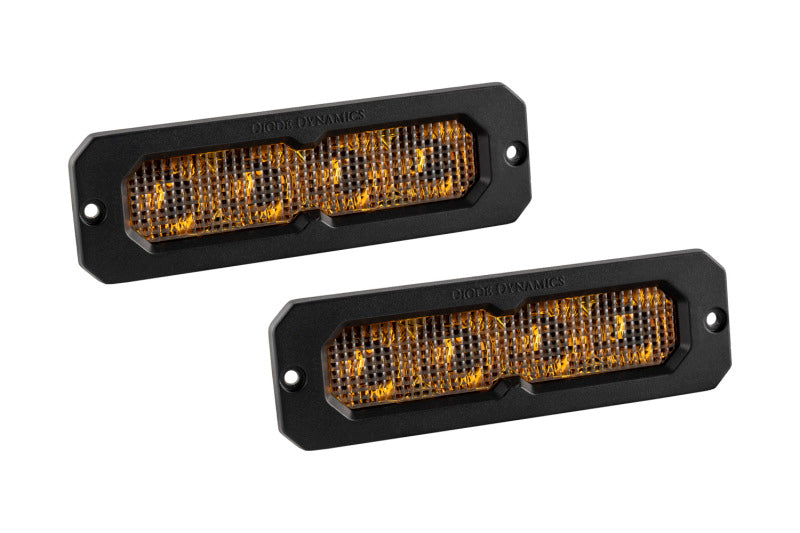 Diode Dynamics SS6 Sport Yellow Flood Flush ABL (pair) 3000K