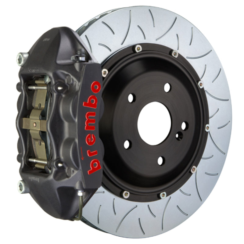 Brembo 07-18 Wrangler/Unlimited Rear GTS BBK 4 Piston Cast 380x28 2pc Rotor Slotted Type3-Black HA