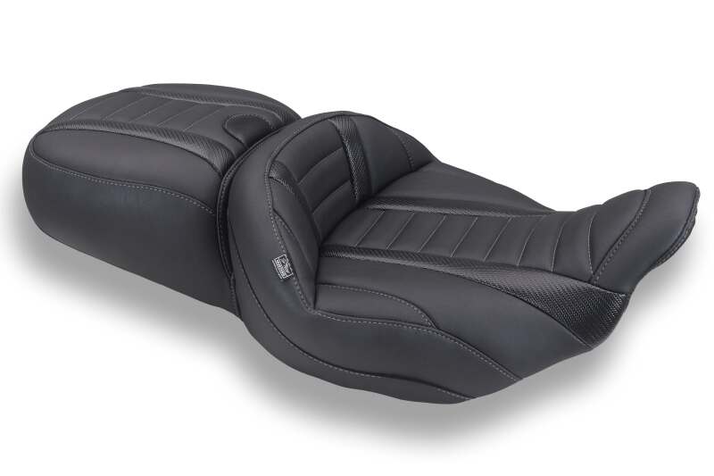 Mustang 23-26 Harley CVO Road Glide, Street Glide, Deluxe ST 1PC 2Up Blk w/ Gun Metal Gray Thread