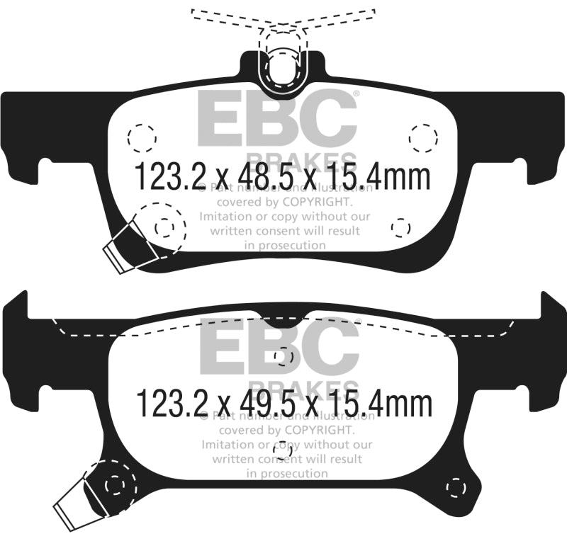 EBC 2016+ Buick Envision 2.0L Turbo Ultimax2 Rear Brake Pads