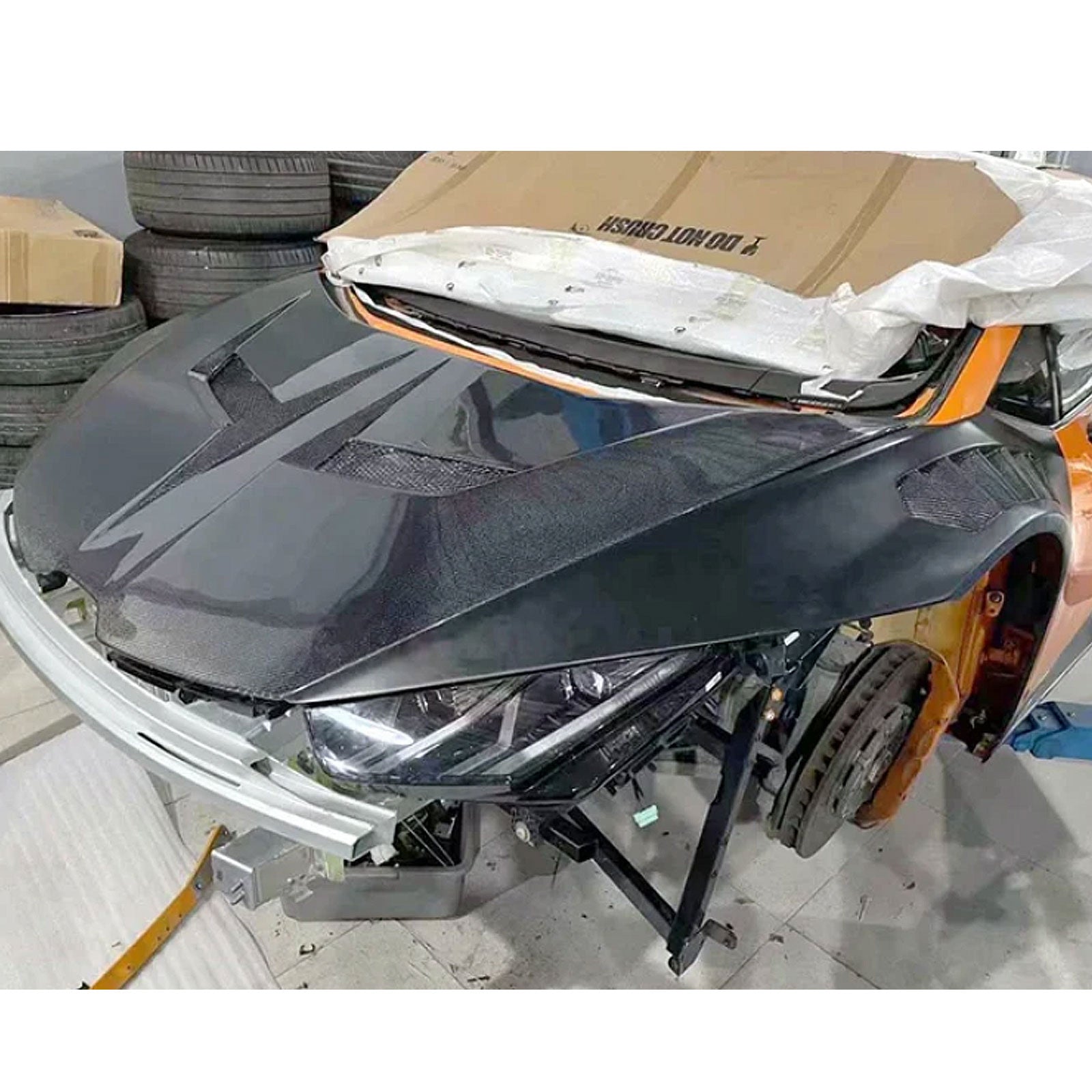 V Style Full Carbon Fiber Vented Front Fenders for Lamborghini Huracan LP 580 LP 610 - Bull Boost Performance