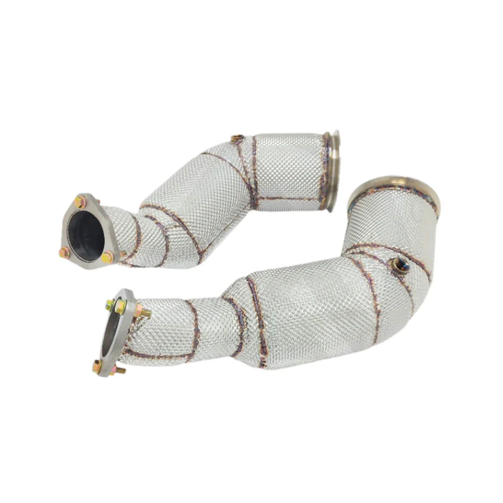 Catless High Flow 304 Stainless Exhaust Downpipe for Audi RS6 RS7 C8 4.0TT - Bull Boost Performance