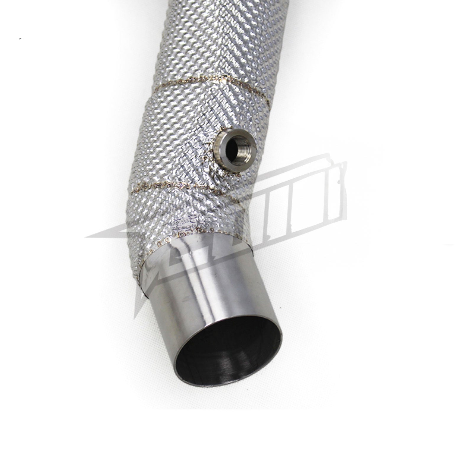 High Flow Exhaust Catless Downpipe Heatshield for Ferrari 488 3.9T V8 GTB Pista Spider - Bull Boost Performance