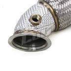 High Flow Exhaust Catless Downpipe Heatshield for Ferrari 488 3.9T V8 GTB Pista Spider - Bull Boost Performance